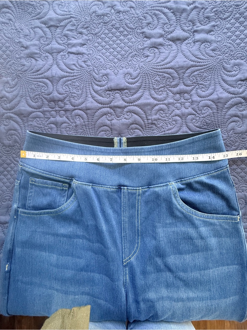 HALARA Blue Wide-Leg Pull-On Jeans NWOT - Picture 4 of 6